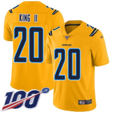 Los Angeles Chargers NFL Football Desmond King Gold Jersey Men Limited #20 100th Season Inverted Legend